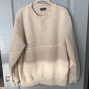 White Fox Boutique Beige Sweatshirt